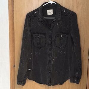 AMERICAN EAGLE BLACK BLOUSE EUC